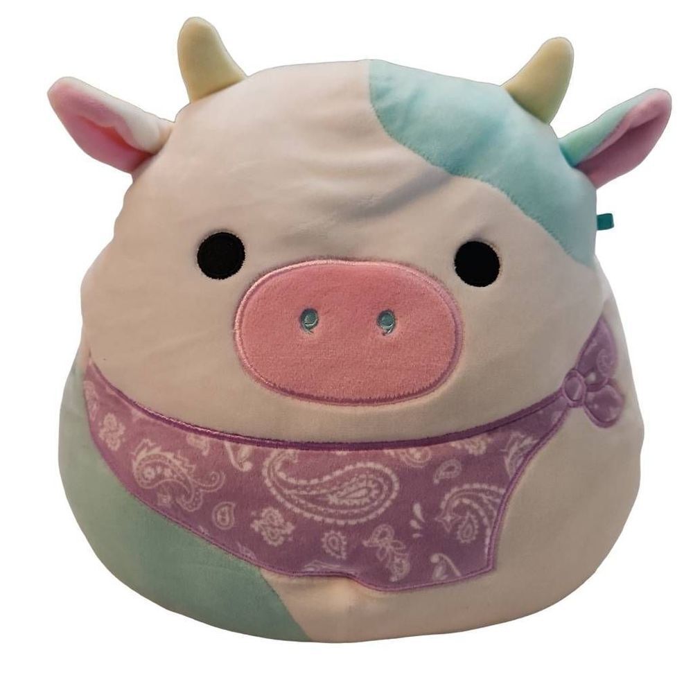 Squishmallows Belana the Cow with Purple Bandana - 12 inch